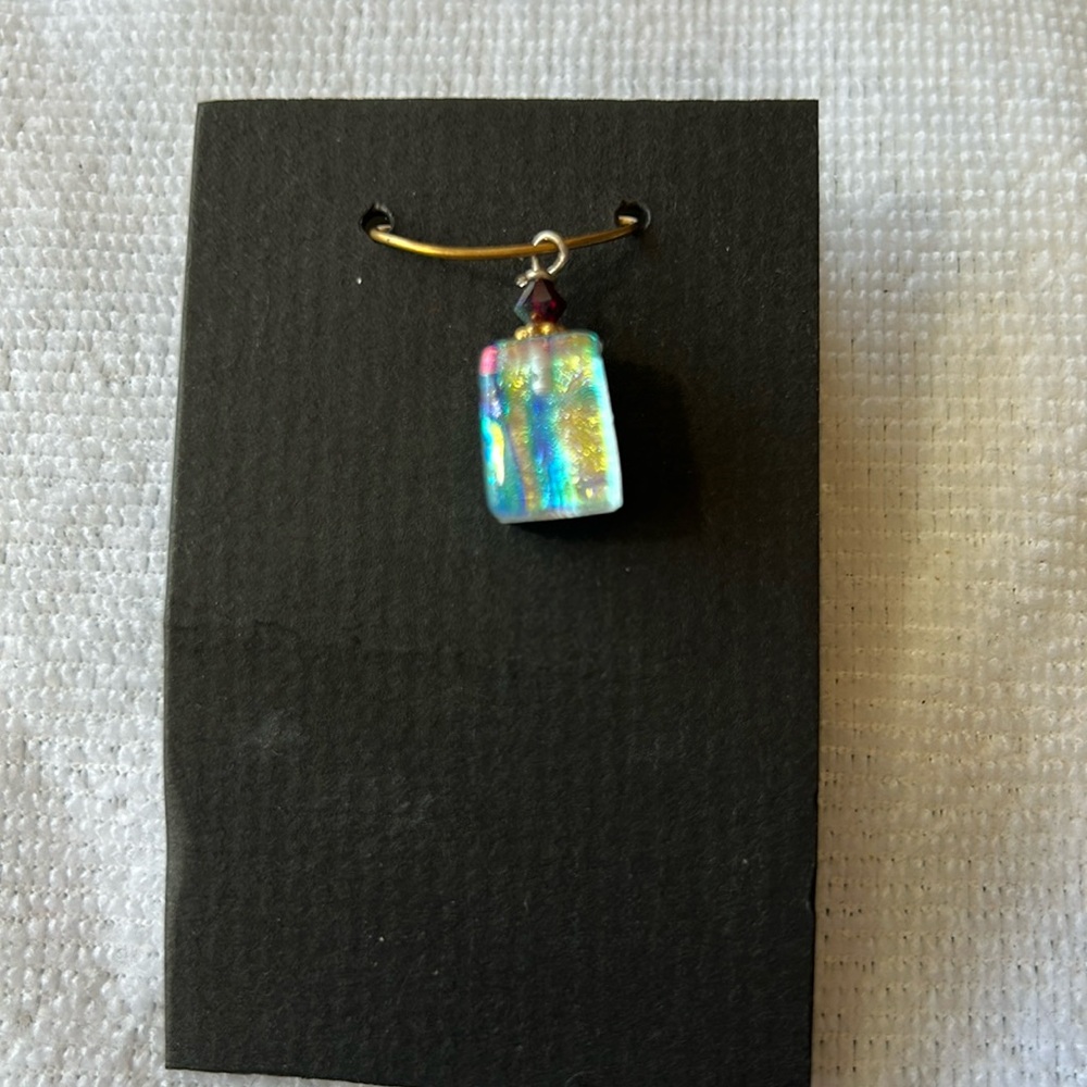 Dichroic Glass Pendent Handmade by Geddes Studios